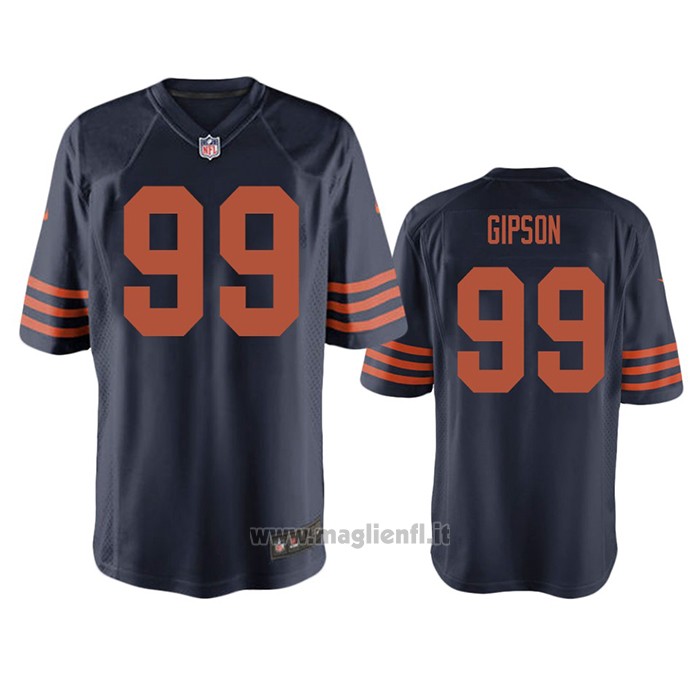 Maglia NFL Game Chicago Bears Trevis Gipson Throwback Blu